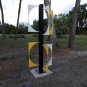ABSTRACT METAL OUTDOOR INDUSTRIAL STEEL SCULPTURE MODERN CONTEMPORARY 85 H