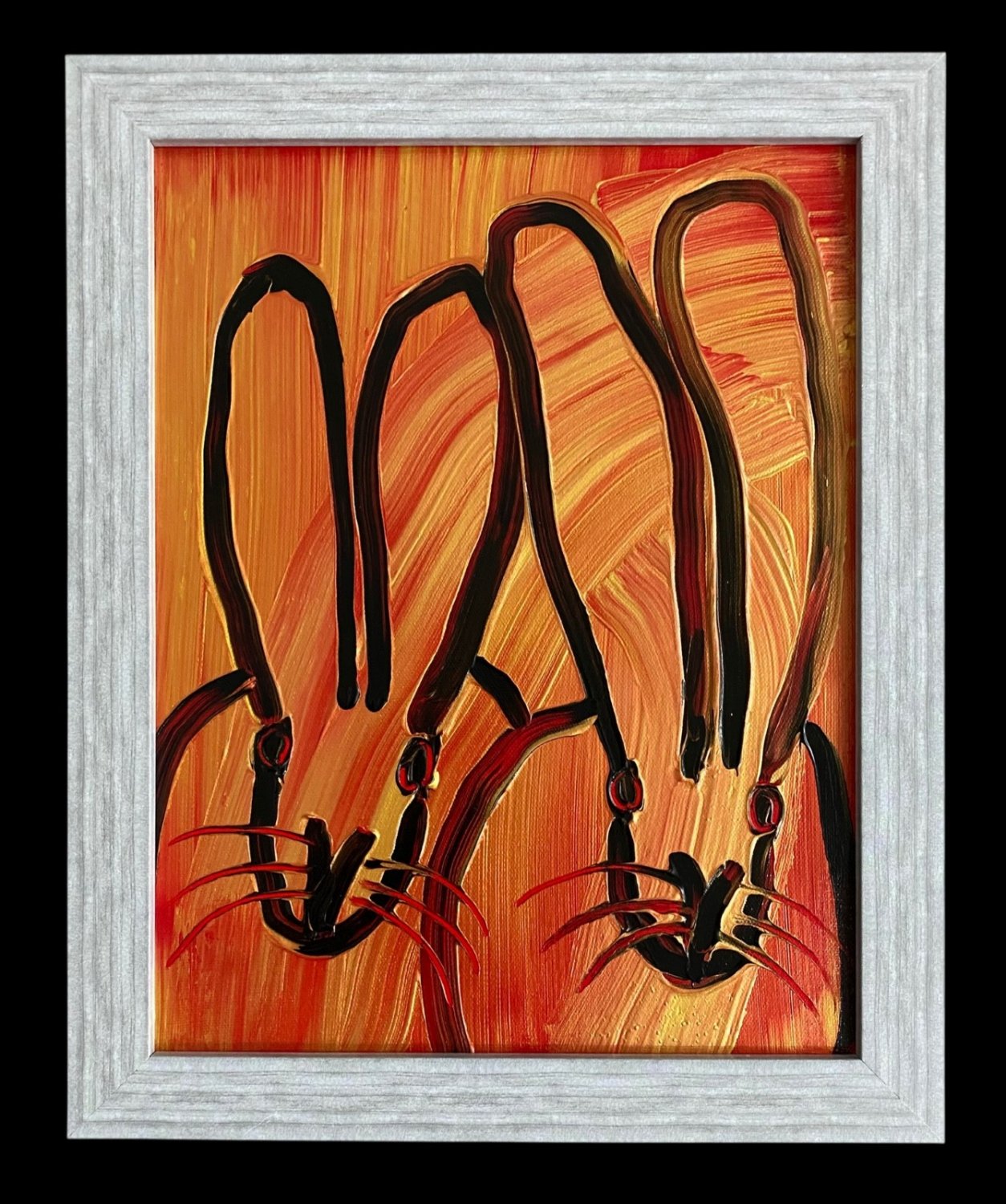 Hunt Slonem (American/Louisiana, b. 1951) , "Untitled (2 Bunnies)