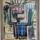 1984 Jean-Michel Basquiat Painting on Canvas Framed-Self Portrait
