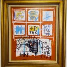 1983 Jean-Michel Basquiat Painting on Canvas Framed- Peso Neto.