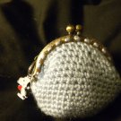 Lite Blue, Snoopy Charm Handmade Crochet Coin Purse