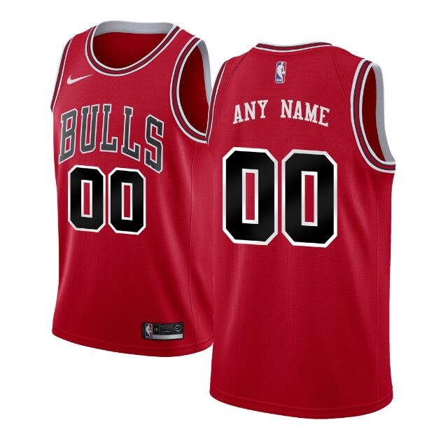 Custom Chicago Bulls Swingman Jersey Red - Icon Edition S M L XL XXL XXXL