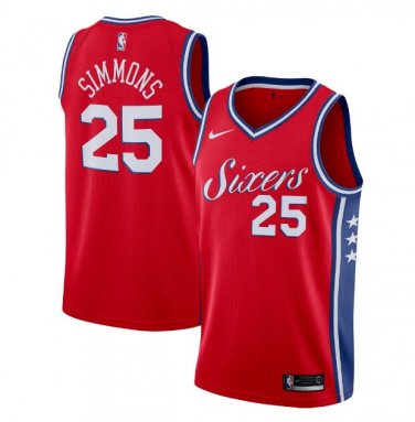 Ben Simmons #25 Philadelphia 76ers Swingman Jersey Red - Statement Edition S M L XL XXL XXXL