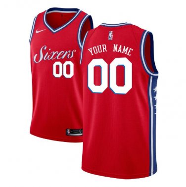 Custom Philadelphia 76ers Swingman Jersey Red - Statement Edition S M L XL XXL XXXL
