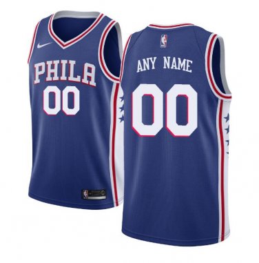 Custom Philadelphia 76ers Swingman Jersey Blue - Icon Edition S M L XL XXL XXXL