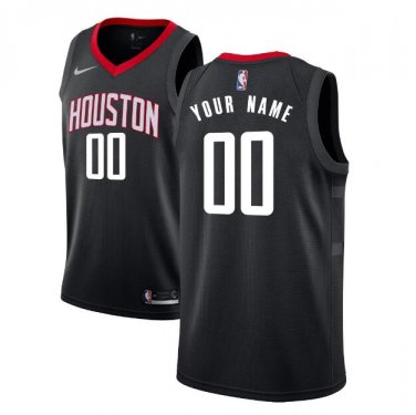 Custom Houston Rockets Swingman Jersey Black - Statement Edition S M L XL XXL XXXL