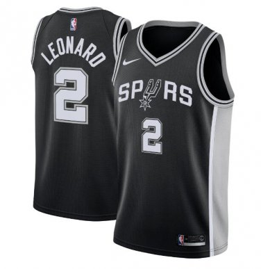 Kawhi Leonard #2 San Antonio Spurs Swingman Jersey Black - Icon Edition S M L XL XXL XXXL