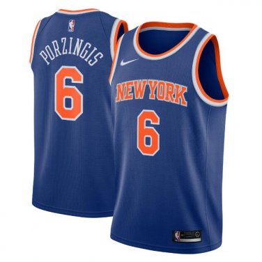 Kristaps Porzingis #6 New York Knicks Swingman Jersey Blue - Icon Edition S M L XL XXL XXXL
