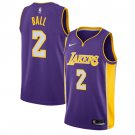 Lonzo Ball #2 Los Angeles Lakers Swingman Jersey Purple - Statement Edition S M L XL XXL XXXL