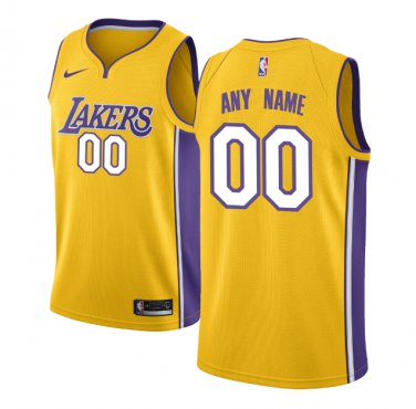 Custom Los Angeles Lakers Swingman Jersey Yellow - Icon Edition S M L XL XXL XXXL
