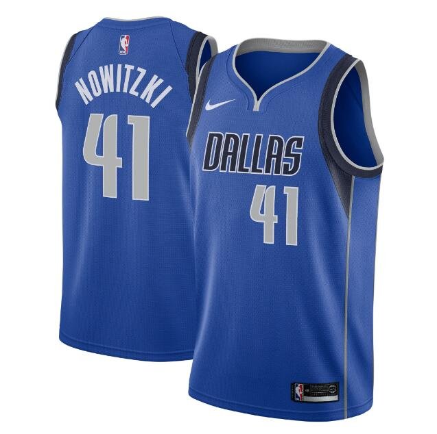 Dirk Nowitzki #41 Dallas Mavericks Swingman Jersey Royal - Icon Edition ...