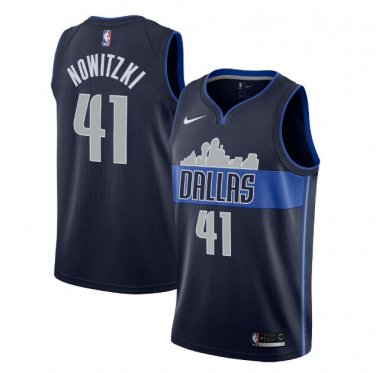 Dirk Nowitzki #41 Dallas Mavericks Swingman Jersey Navy - Statement Edition S M L XL XXL XXXL