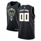 Custom Milwaukee Bucks Swingman Jersey Black - Statement Edition S M L XL XXL XXXL