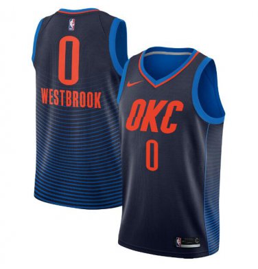 Russell Westbrook #0 Oklahoma City Thunder Swingman Jersey Navy - Statement Edition S M L XL XXL