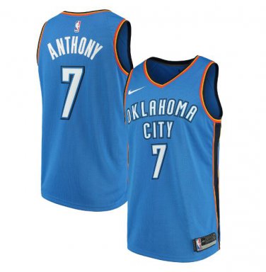 Carmelo Anthony #7 Oklahoma City Thunder Swingman Jersey Blue - Icon Edition S M L XL XXL XXXL