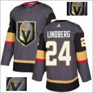 Oscar Lindberg #24 Vegas Golden Knights Player Men's Jersey Gray S M L XL XXL XXXL