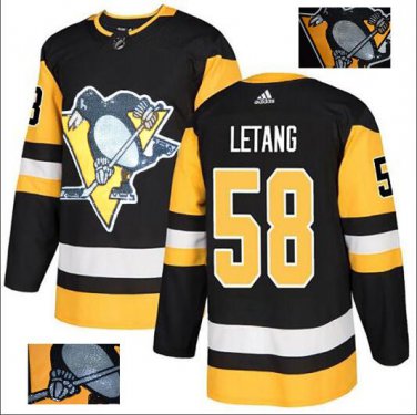 Kris Letang #58 Pittsburgh Penguins Player Men's Jersey Black S M L XL XXL XXXL