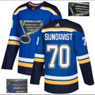Oskar Sundqvist #70 St. Louis Blues Player Men's Jersey Blue S M L XL XXL XXXL