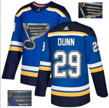 Vince Dunn #29 St. Louis Blues Player Men's Jersey Blue S M L XL XXL XXXL
