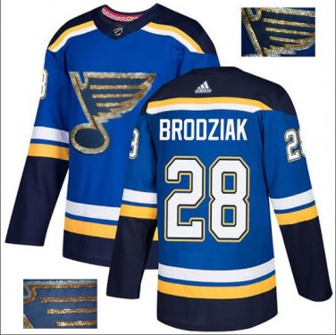 Kyle Brodziak #28 St. Louis Blues Player Men's Jersey Blue S M L XL XXL XXXL