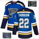 Chris Thorburn #22 St. Louis Blues Player Men's Jersey Blue S M L XL XXL XXXL