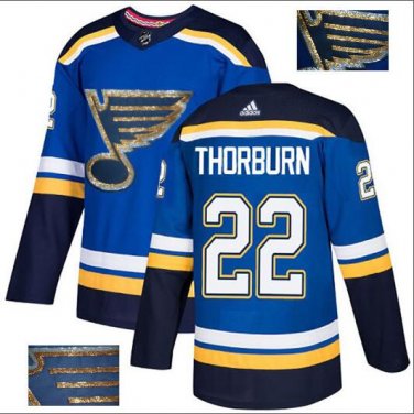 Chris Thorburn #22 St. Louis Blues Player Men's Jersey Blue S M L XL XXL XXXL
