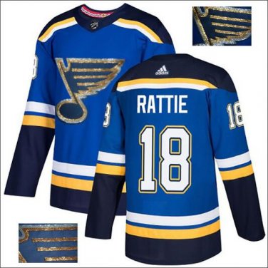 Ty Rattie #18 St. Louis Blues Player Men's Jersey Blue S M L XL XXL XXXL