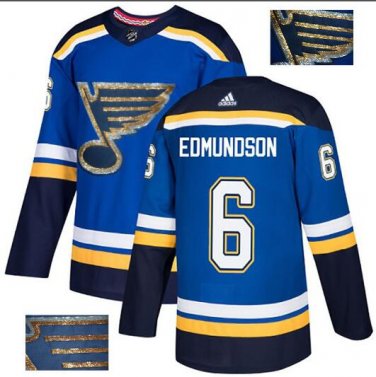 Joel Edmundson #6 St. Louis Blues Player Men's Jersey Blue S M L XL XXL XXXL