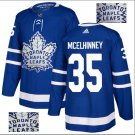 Curtis McElhinney #35 Toronto Maple Leafs Player Men's Jersey Blue S M L XL XXL XXXL