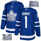 Johnny Bower #1 Toronto Maple Leafs Player Men's Jersey Blue S M L XL XXL XXXL