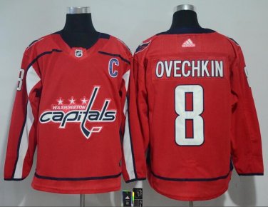 Alex Ovechkin #8 Washington Capitals Player Men's Jersey Red S M L XL XXL XXXL