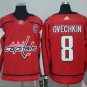 Alex Ovechkin #8 Washington Capitals Player Men's Jersey Red S M L XL XXL XXXL