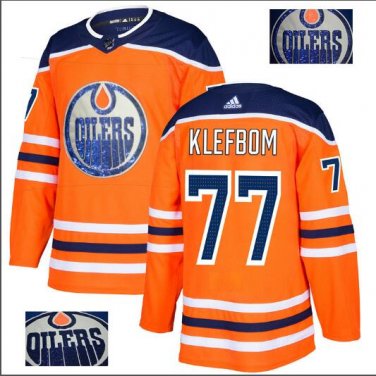 Oscar Klefbom #77 Edmonton Oilers Player Men's Jersey Orange S M L XL XXL XXXL