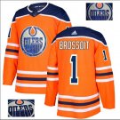 Laurent Brossoit #1 Edmonton Oilers Player Men's Jersey Orange S M L XL XXL XXXL