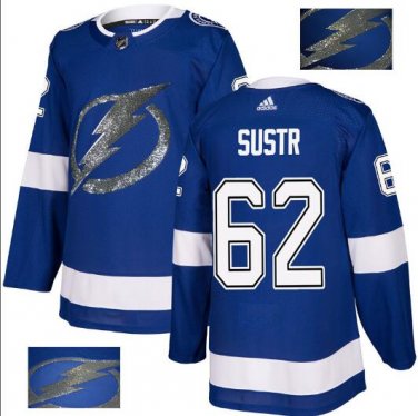 Andrej Sustr #62 Tampa Bay Lightning Player Men's Jersey Blue S M L XL XXL XXXL