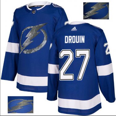 Jonathan Drouin #27 Tampa Bay Lightning Player Men's Jersey Blue S M L XL XXL XXXL