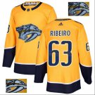 Mike Ribeiro #63 Nashville Predators Player Men's Jersey Gold S M L XL XXL XXXL