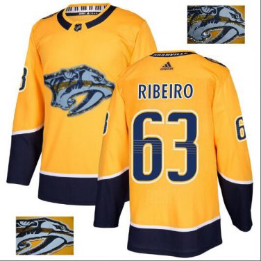 Mike Ribeiro #63 Nashville Predators Player Men's Jersey Gold S M L XL XXL XXXL