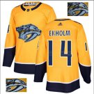 Mattias Ekholm #14 Nashville Predators Player Men's Jersey Gold S M L XL XXL XXXL