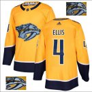 Ryan Ellis #4 Nashville Predators Player Men's Jersey Gold S M L XL XXL XXXL