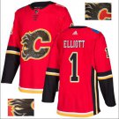 Brian Elliott #1 Calgary Flames Player Men's Jersey Red S M L XL XXL XXXL
