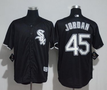 Michael Jordan #45 Chicago White Sox Cool Base Player Men's Jersey Black M L XL XXL XXXL