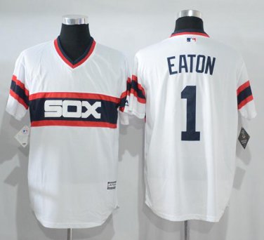 Adam Eaton #1 Chicago White Sox Cool Base Collection Player Men's Jersey White M L XL XXL XXXL