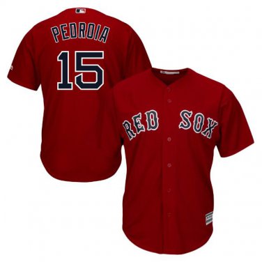Dustin Pedroia #15 Boston Red Sox Cool Base Player Men's Jersey Scarlet M L XL XXL XXXL