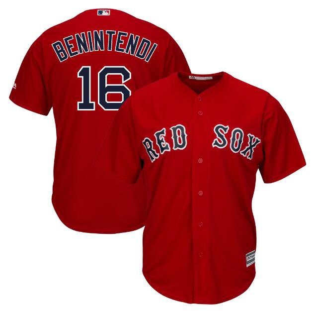 Andrew Benintendi #16 Boston Red Sox Cool Base Player Men's Jersey ...