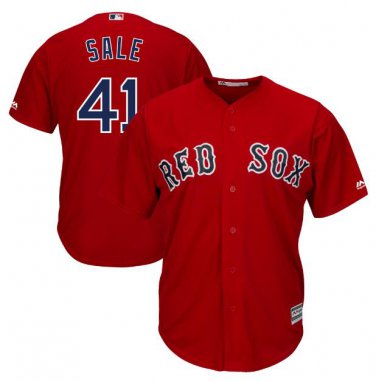 Chris Sale #41 Boston Red Sox Cool Base Player Men's Jersey Scarlet M L XL XXL XXXL