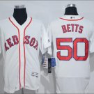 Mookie Betts #50 Boston Red Sox Cool Base Player Men's Jersey White M L XL XXL XXXL