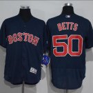 Mookie Betts #50 Boston Red Sox Cool Base Player Men's Jersey Navy M L XL XXL XXXL