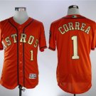 Carlos Correa #1 Houston Astros 2018 Gold Program Cool Base Player Men's Jersey Orange M / XXXL