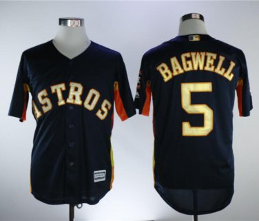 Jeff Bagwell #5 Houston Astros Cool Base Player Men's Jersey Navy M L XL XXL XXXL